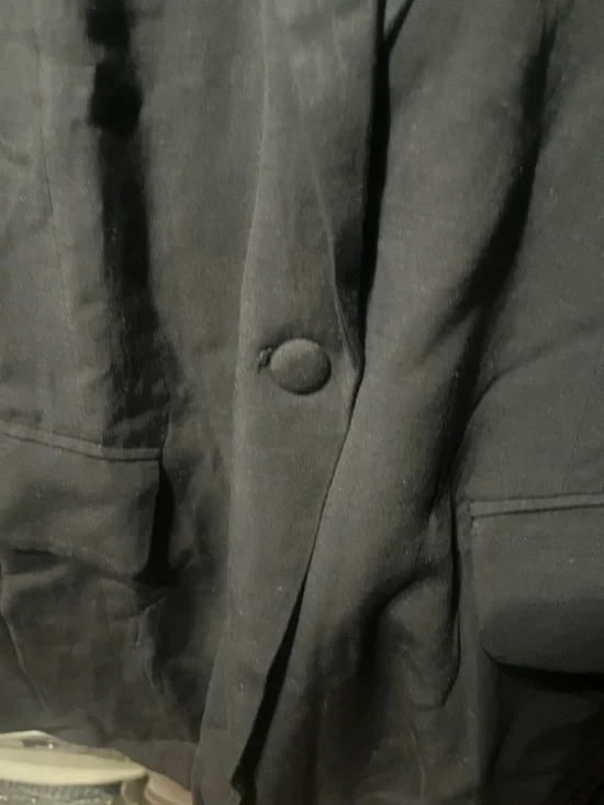 Women’s Tailored dark gray Ponte Blazer - Classic Single-Button Jacket - Picture 6 of 12